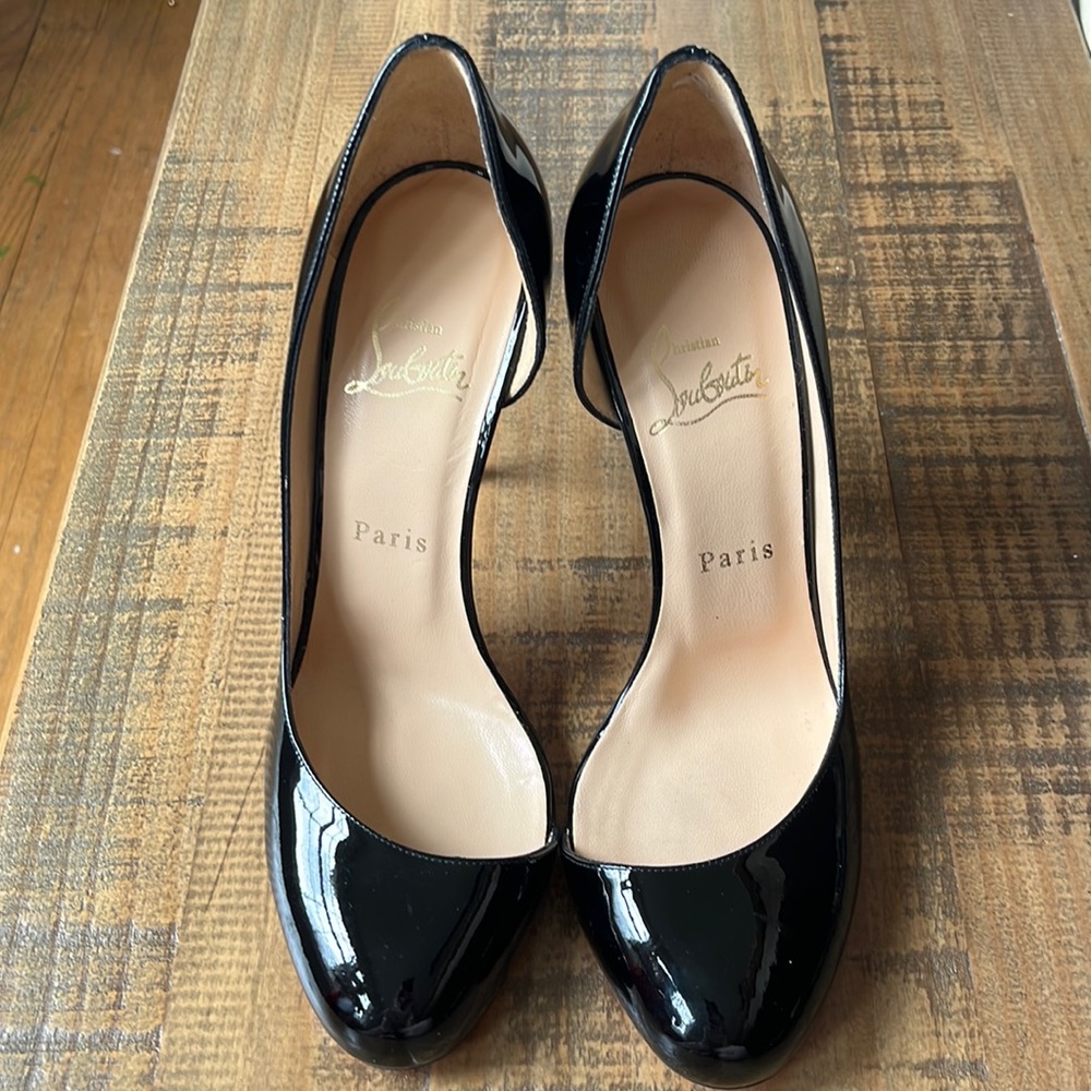Christian Louboutin D’orsay patent heels size 38